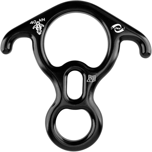 Miniatura 5 de F.Life Kit de hardware de seda aérea, resistente, 30 kN, figura de rescate de 8 y 30 KN giratorios y mosquetones de acero de 25 KN, hamaca de yoga,