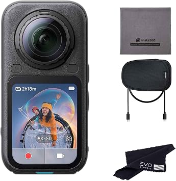 Insta360 X6 Standard Bundle Midnight Black-8K Waterproof 360 Action Camera, 1/1.1" Sensor, 2.32 Screen, Replaceable Lens 2.0