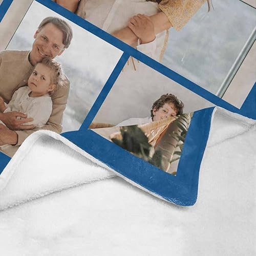 Miniatura 7 de YESCUSTOM Manta personalizada con collage de texto fotográfico, manta personalizada de 10 fotos, con mis propias imágenes, regalos para mamá, papá,