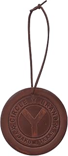 Air Freshener - Genuine Leather Car Trailer Barn Hanging Long-Lasting Freshener - Round - Rodeo Romeo