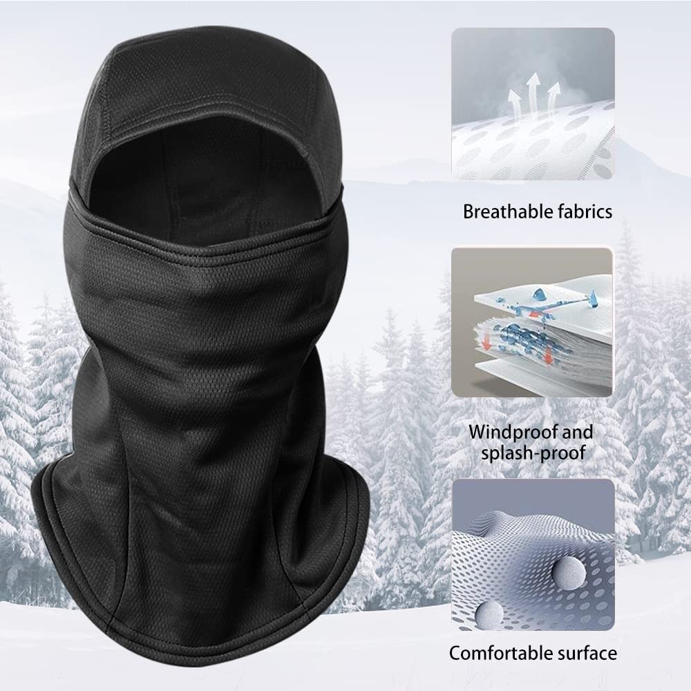 Sturmhaube, mit Fleece gefüttert, dicke Skimaske, Winter, warm, Camouflage, Gesichtsmaske für Männer und Frauen, winddicht, Halstuch, Motorrad, Radfahren