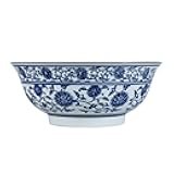 YiAngjGBq Ceramic Bowl,Ceramic Ramen Noodle Soup Bowl, Large Blue and White Porcelain Bowl Chinese Retro for Udon Soba Pho Asian Noodles,8',3 pcs (Color : Blue White 8', Size : 2 pcs)