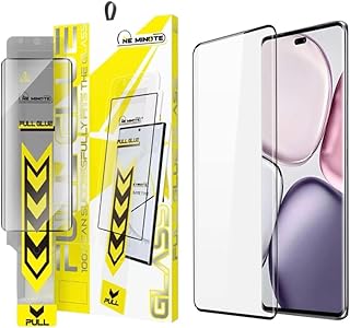 شاشة حماية متوافقة مع ريلمي 14 برو بلس من الزجاج المقوى بدرجه صلابة 9H مقاومة للصدمات والسقوط تدعم بصمات الاصابع مقاومة للخرابيش مع ملمس ناعم لطيف