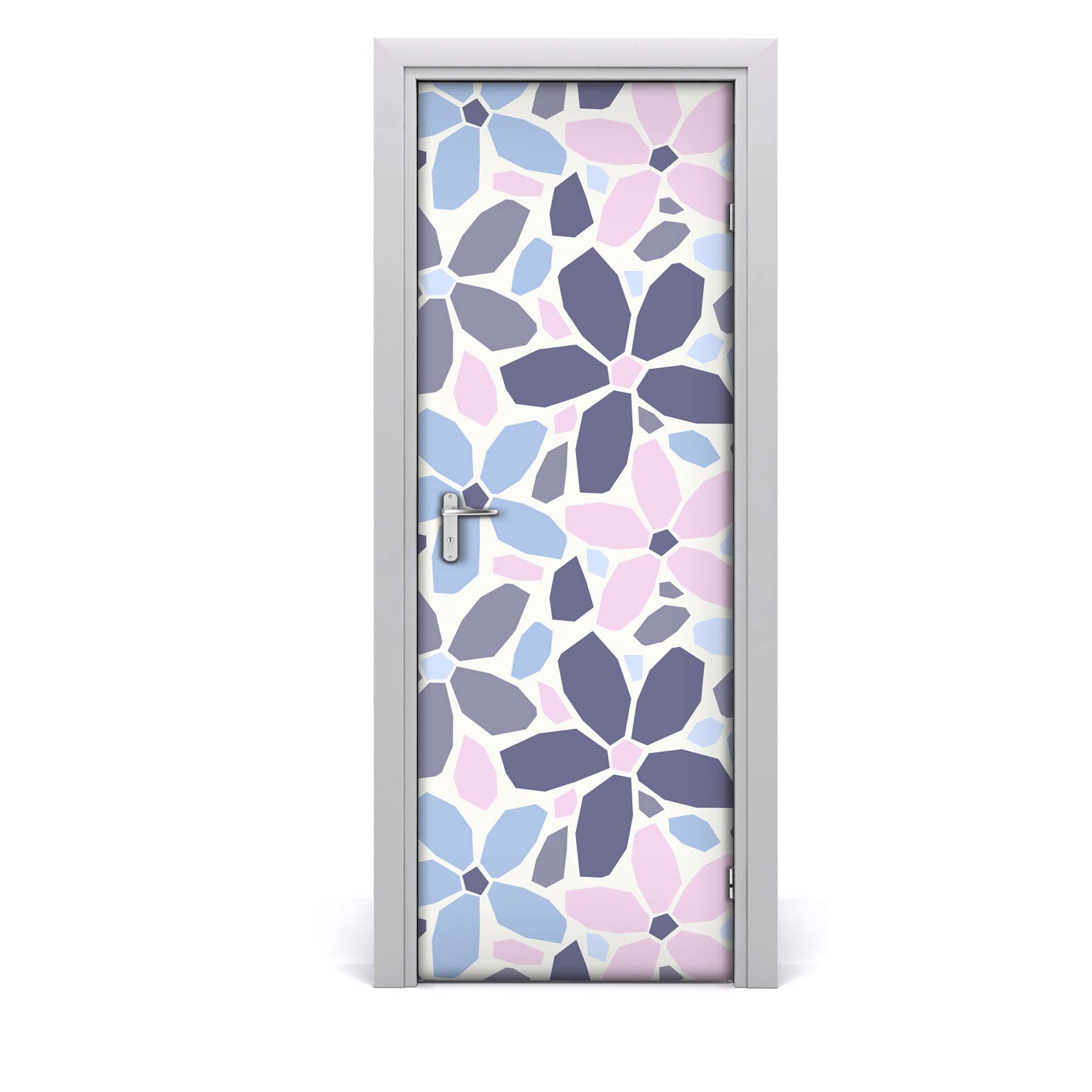 Papier peint pour porte fleurs géométriques pastel Coloray autocollant 77x200cm