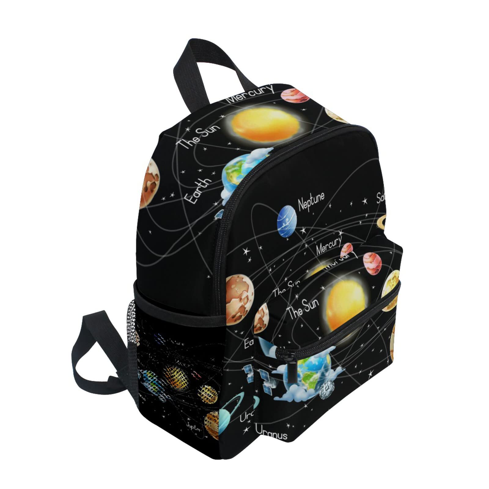 AUUXVA Solar System Planet Space Kid's Backpack Toddler Bags with Chest Clip Schoolbag for Girl Boy Preschool Kindergarten Student Bookbag Children Bag Travel Daypack