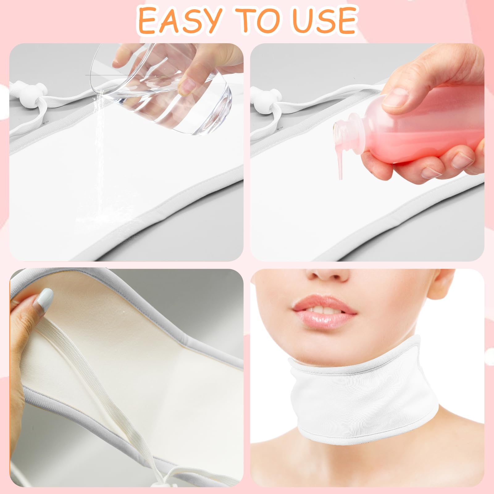 Amazon | オーガニックヒマシ油パック 首用ラップ 2個 調節可能な