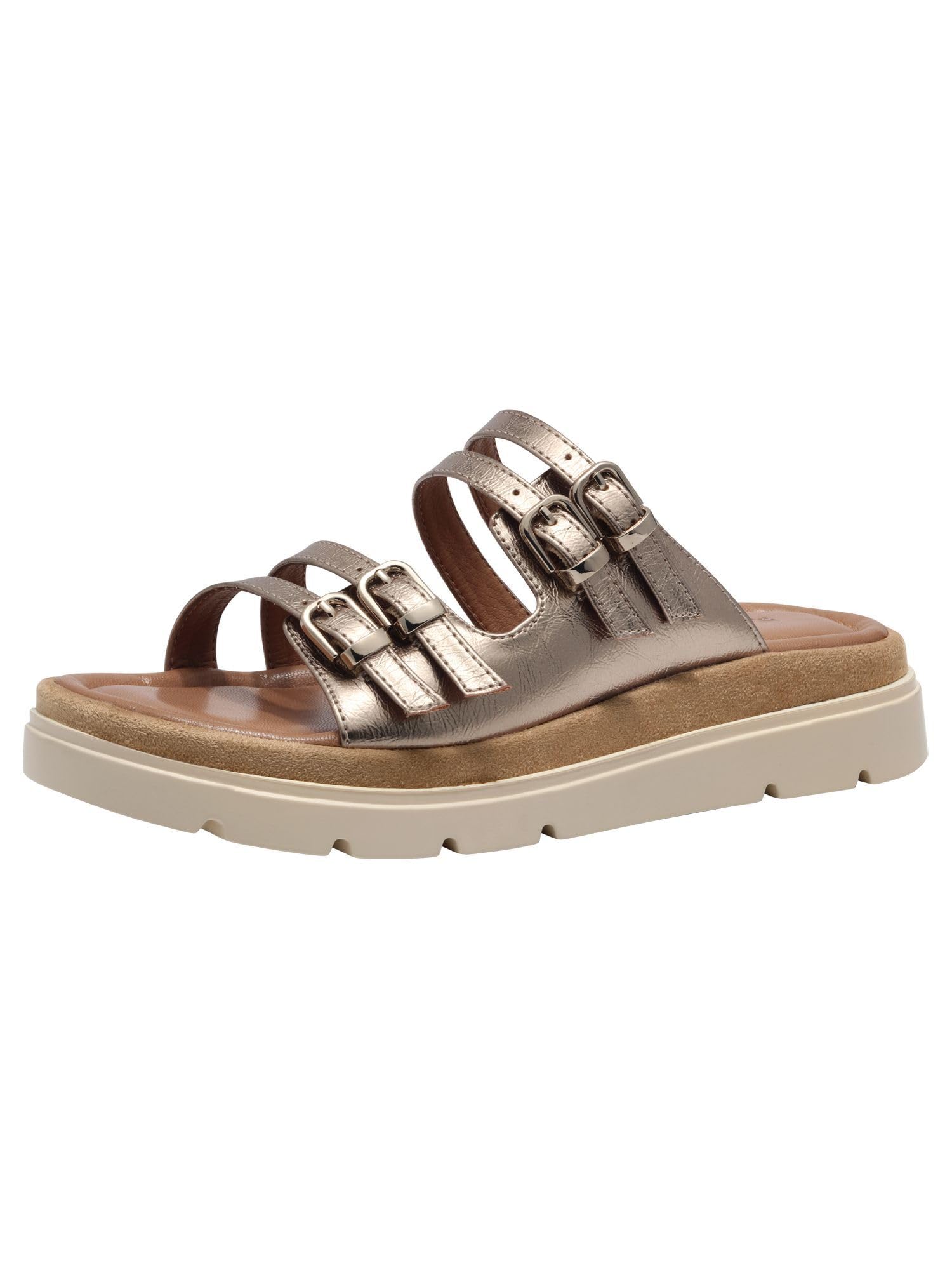 Tamaris Women's Flat Mules, Bronce, 7.5 UK