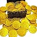150Pcs Pirate Gold Coins Plastic Bulk St. Patrick's Pirate Gold Coins Novelty Party Favors, Pirate Party, Treasure Hunt Game and Party Favors