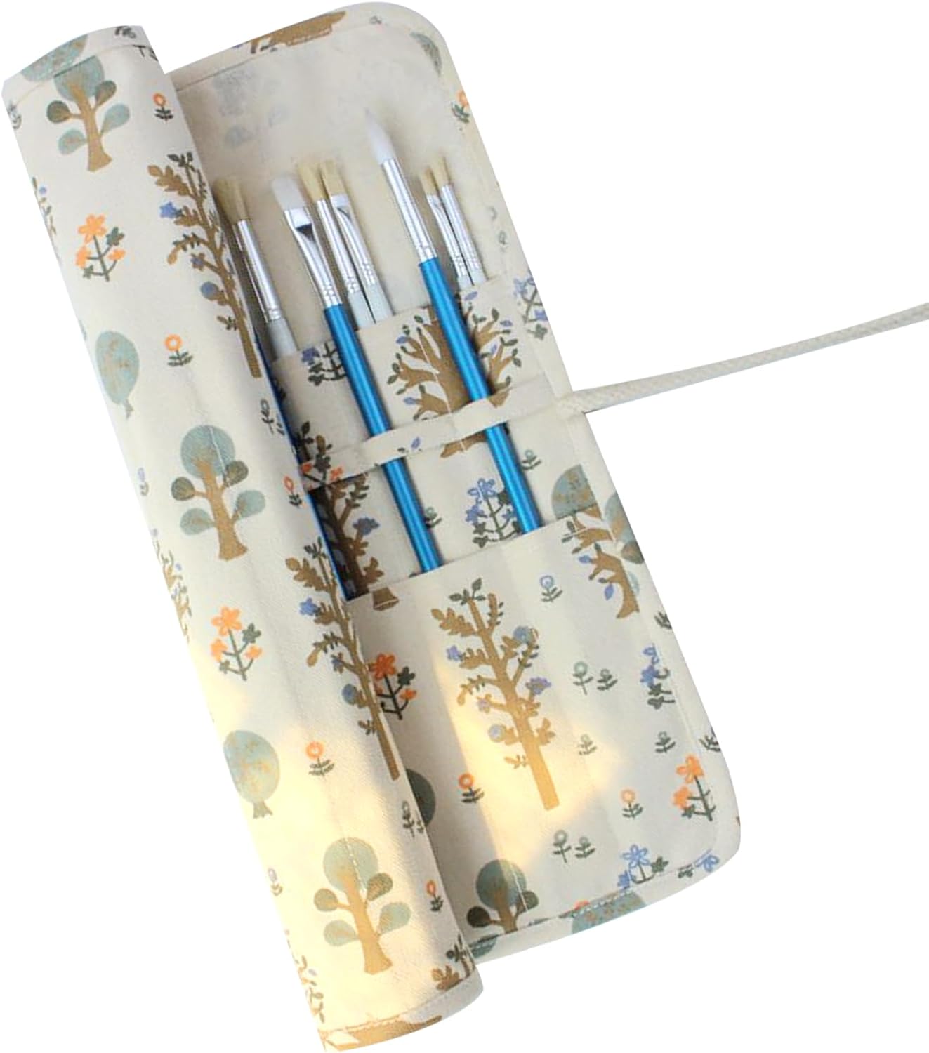 TCMCZ 20 Holes Paint Brush Holder Pencil Canvas Roll,Canvas Pencil Wrap
