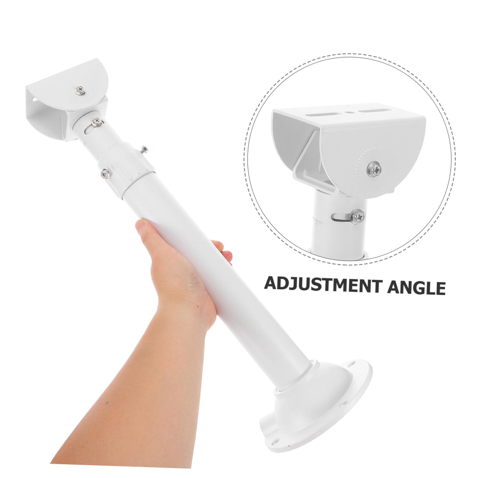 Lurrose Staffa per Telecamera di Sorveglianza Dome in Lega di Alluminio, Supporto da Parete Resistente per Uso Interno ed Esterno, Rotazione 360° e 90°, Facile da Installare