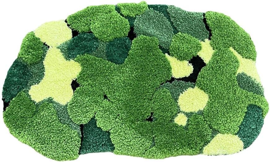 Moss Cute Bath Mat for Bathroom, Shag Carpet Leaf Area Bathroom Rugs,Non Slip Leaf Shape Bathtub Rug,Ultra Soft Washable Floor Mat for Bedroom,Living Room (Color : C)