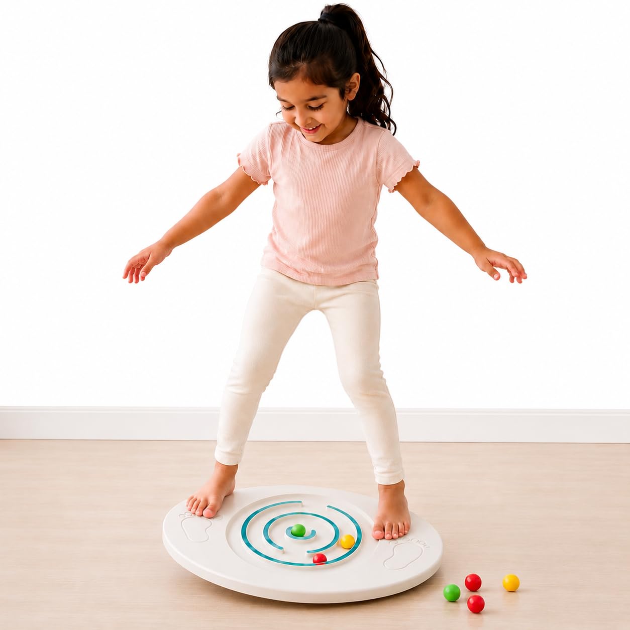 4 Way Balance Board for Kids with Maze Game & Balls | Montessori Wobble Board | Training Toy for Core Strength, Coordination & Sensory Development | Indoor & Outdoor Gift for Kids Ages 3+-image-17