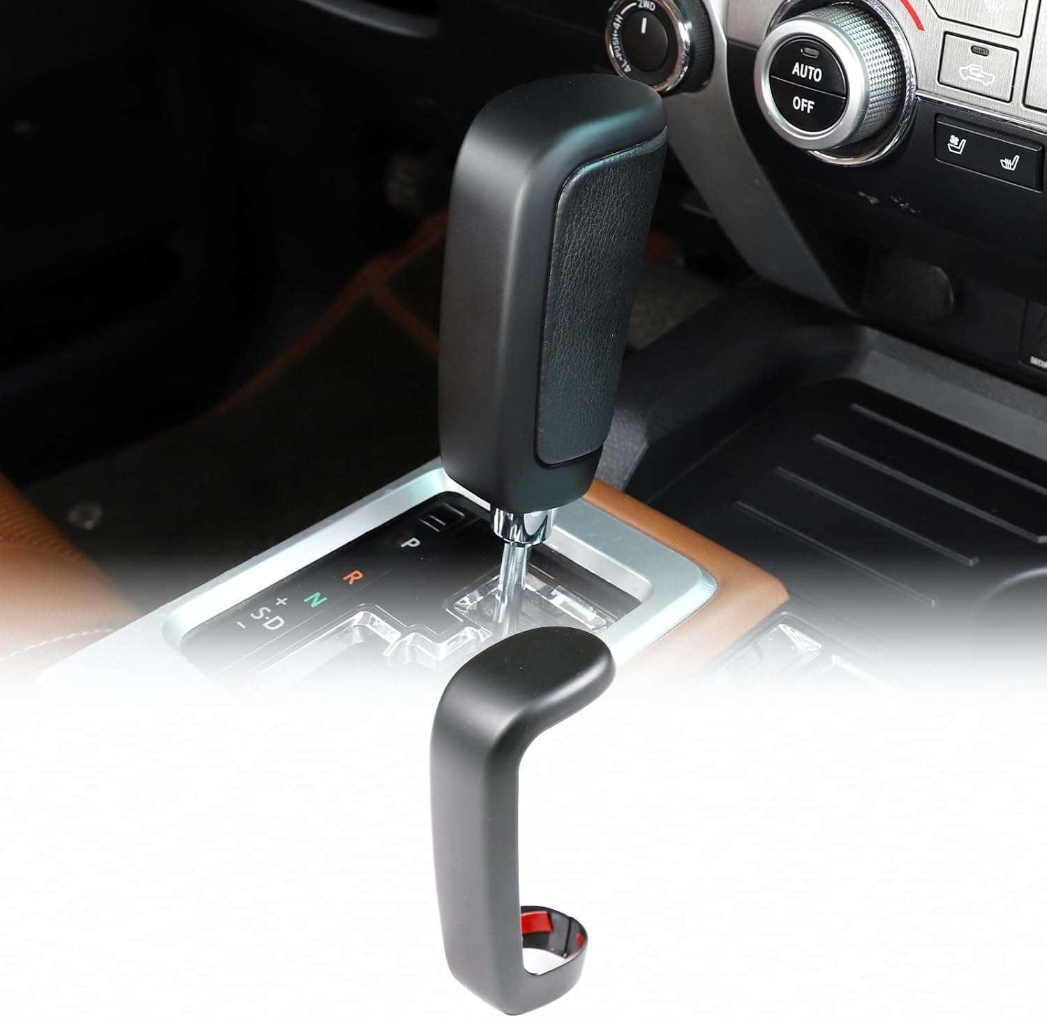 CHEAYAR Gear Shifter Head Cover for Toyota Tundra 2014-2021 Car Accessories Matte Blackout Gear Shifter knob Cover ABS 1pcs