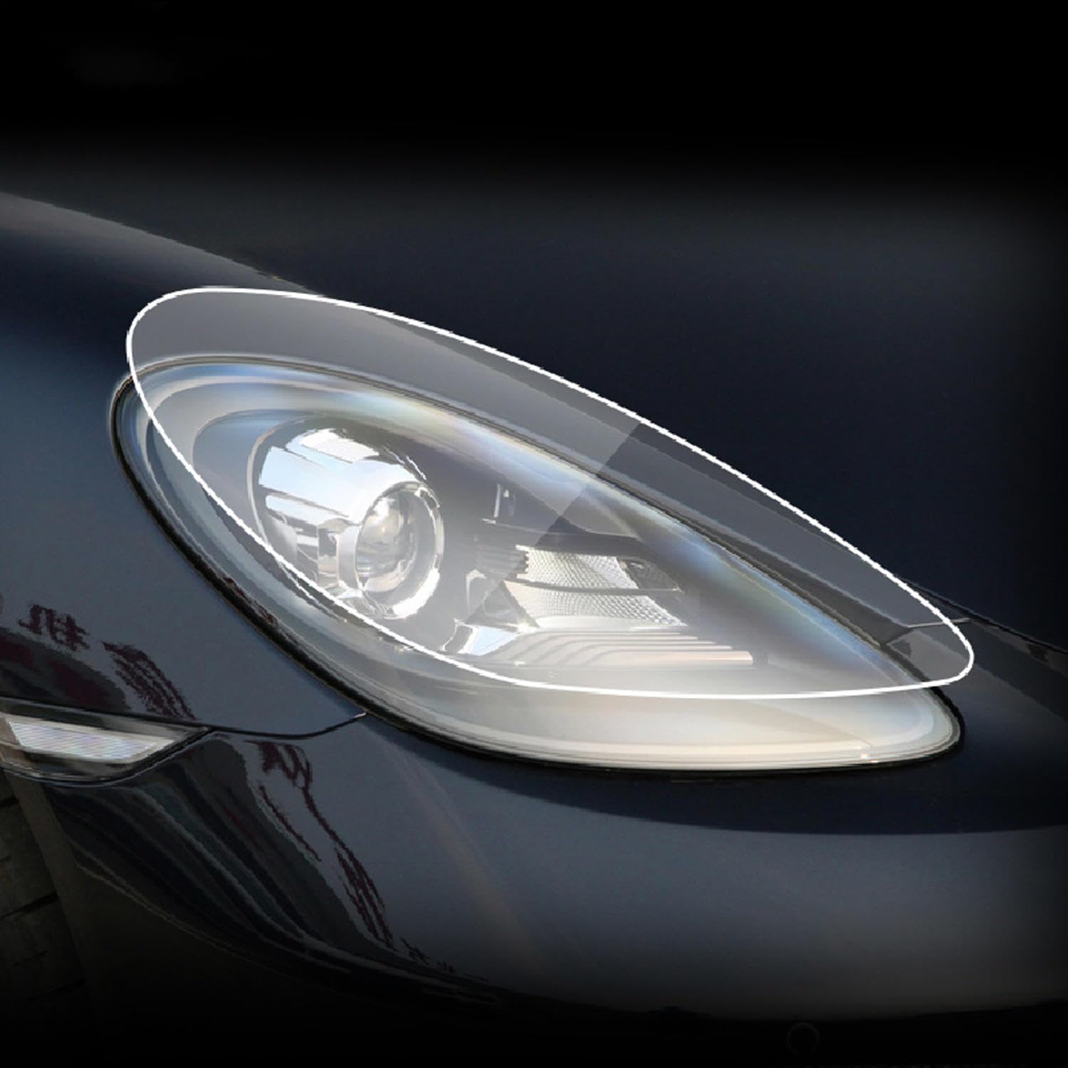 Car Exterior Headlight Anti-Scratch TPU Protective Film，for Porsche 718 2014-2023
