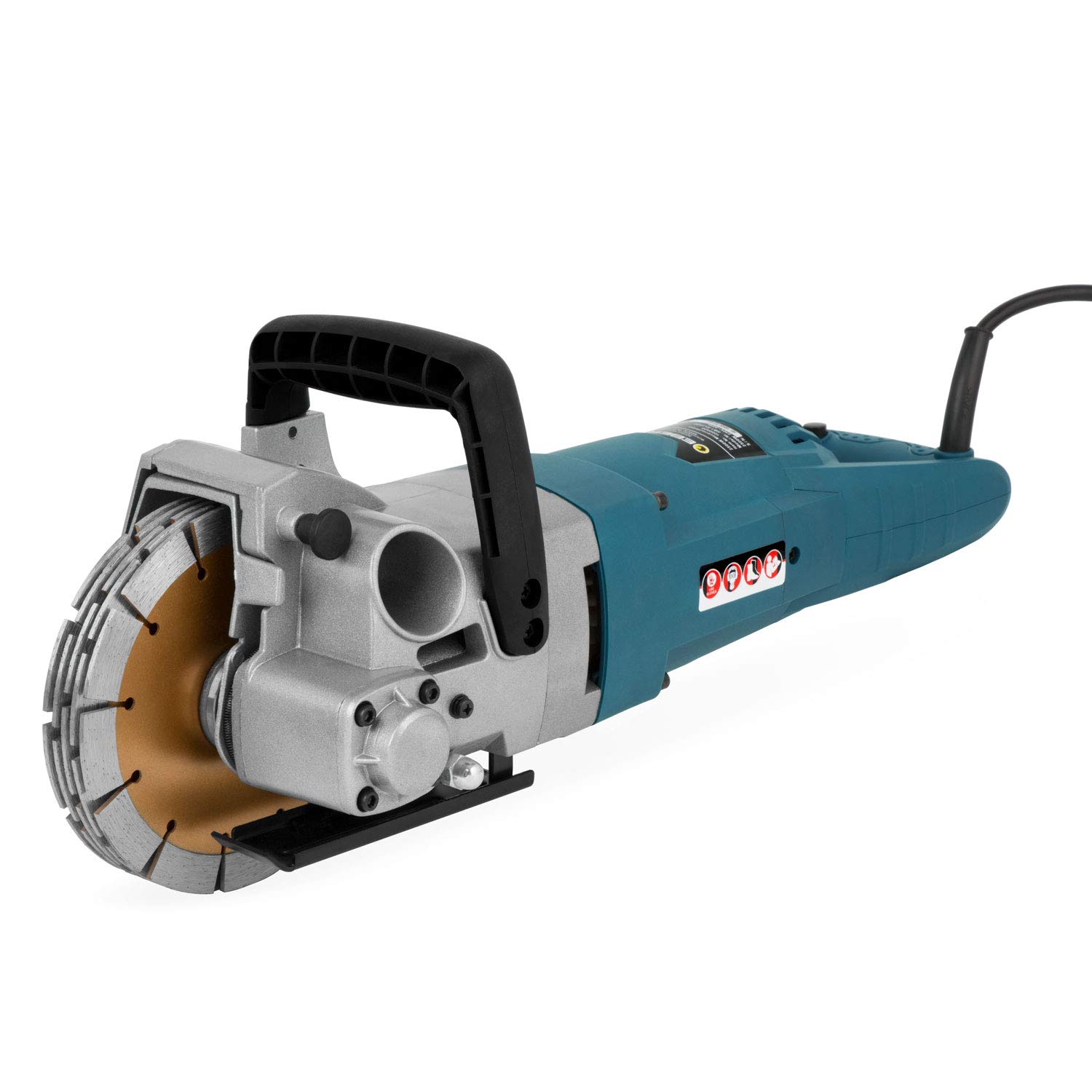 EBERTH Scanalatore da muro scanalatrice per muri 2500 watt, fresa per calcestruzzo, 10 dischi 156 mm, profondità di taglio 5-45 mm, larghezza scanalatura 8-40 mm, attacco acqua, pompa dell'acqua