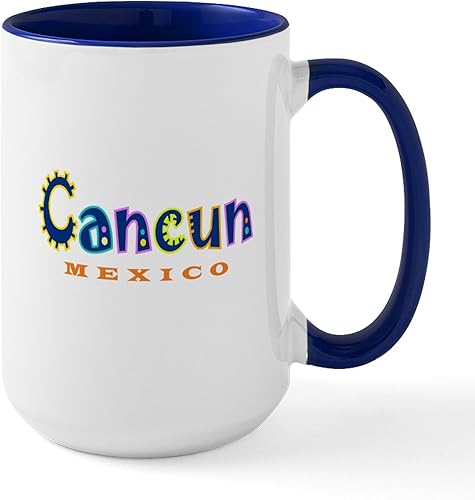 Miniatura 10 de CafePress Cancun - Taza grande de cerámica para café, 15 oz (15.0 fl oz)