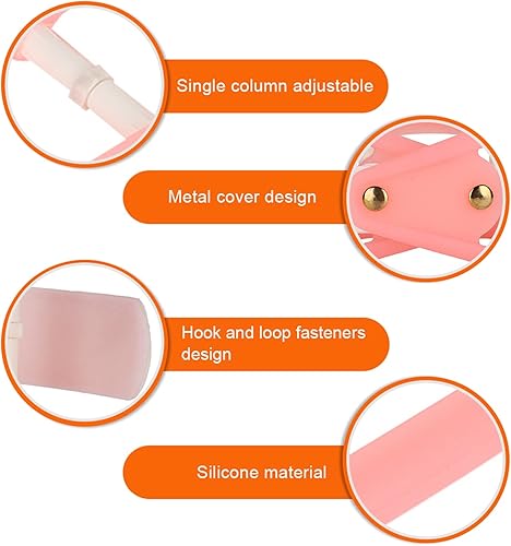 Miniatura 6 de Soporte de cuello de silicona ajustable para evitar la tracción de la columna cervical del arco, corrector relajante, arco cervical (rosa)
