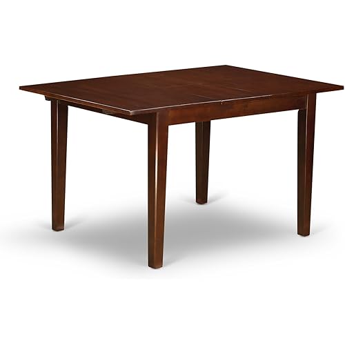East West Furniture Norfolk Dining Room Rectangle Kitchen Table Top with Butterfly Leaf, 32x54 Inch, Nft-mah-t