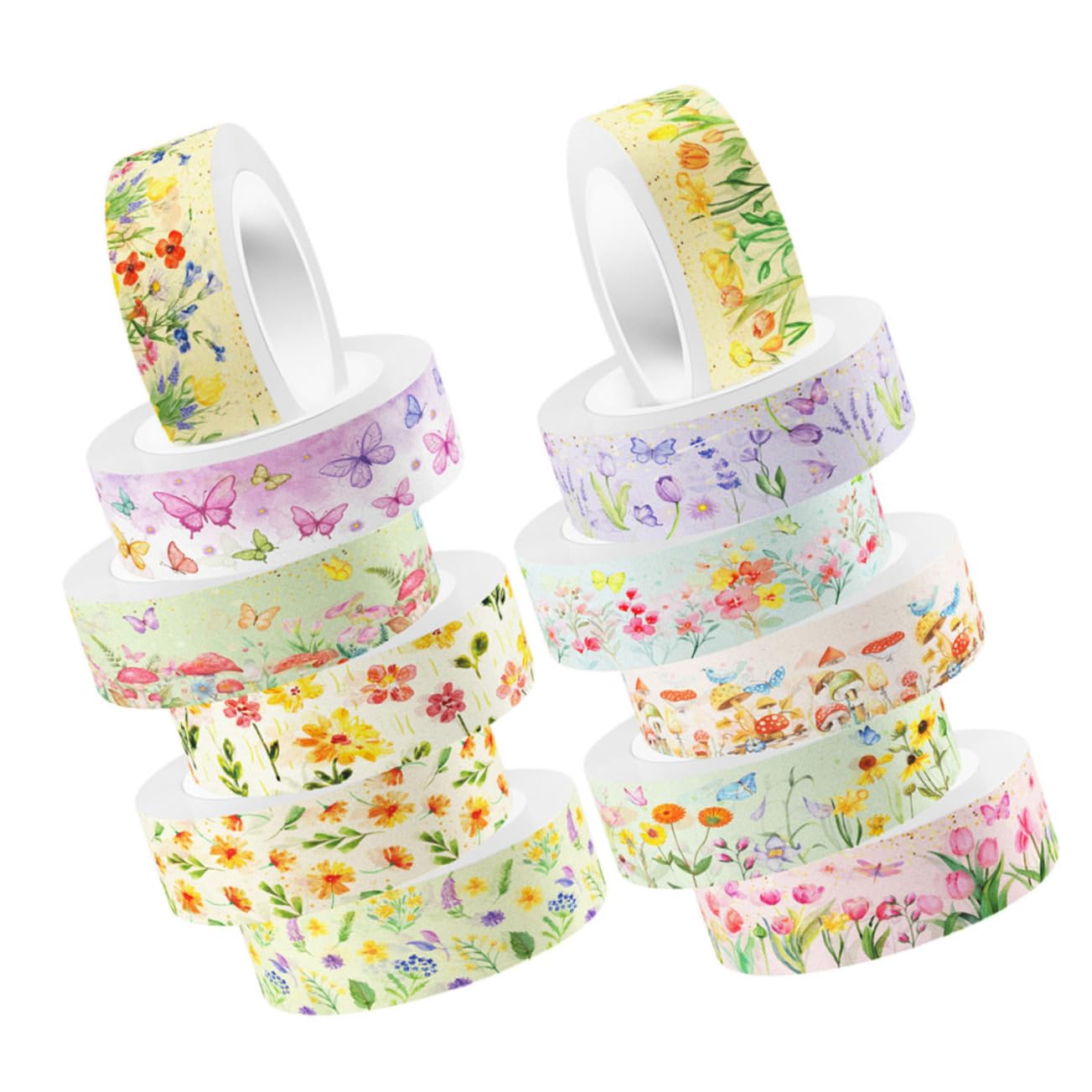 4 Sätze Transparentes Washi-tape Notizbuch Diy Washi Tape Tagebuchband Dekoratives Bastelband Mehrzweck-washi-tape Diy Klebeband Planer Tape Aufkleber 12 Rollen * 4
