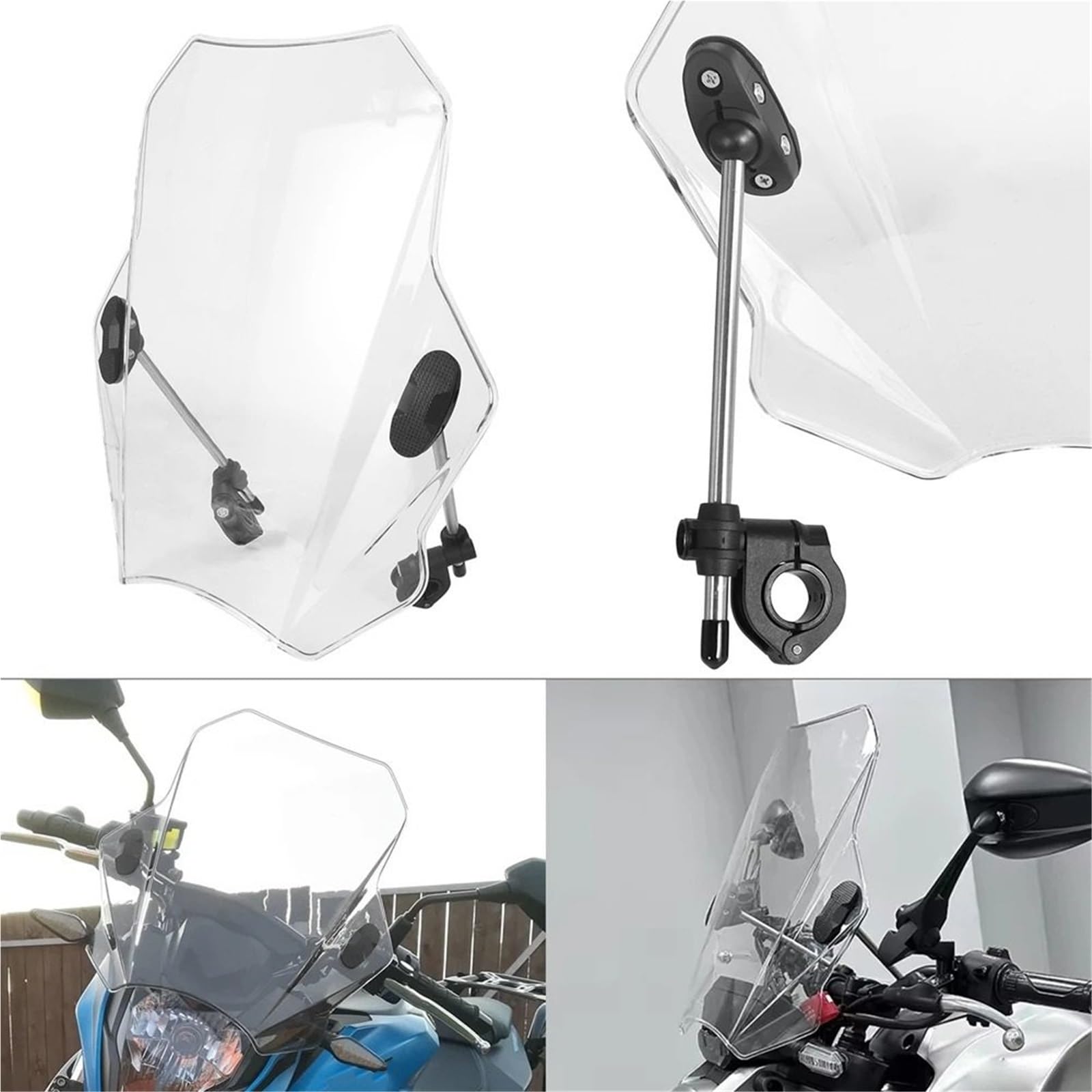 Parabrezza Moto Spoiler Protezione per parabrezza anteriore per moto | Deflettori dell'aria per manubri da 22 mm 25 mm 28 mm