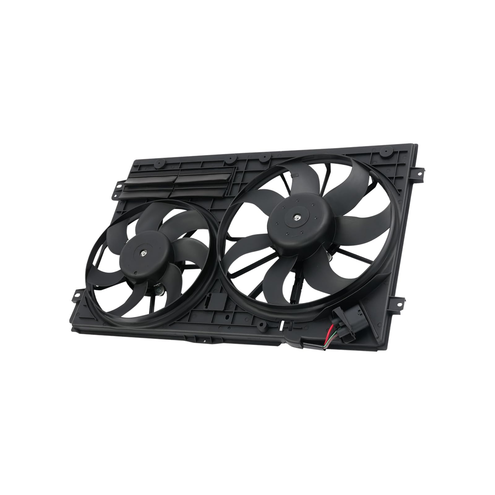 Ventola di raffreddamento 12 V 230 W a doppio ventilatore, motore in rame puro, ventola di ricambio diretta completa per Audi A3 VW Golf Jetta Passat Touran Skoda
