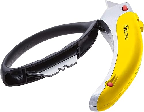 Miniatura 7 de Cuchillo utilitario retráctil resistente, cortador de caja, cortador de alfombras con bloqueo de 3 posiciones, agarre ergonómico antideslizante, 5