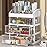 Makeup Organizer with 3 Drawers, Cosmetic Display Cases, Makeup Storage Box (3 Drawers) (white)