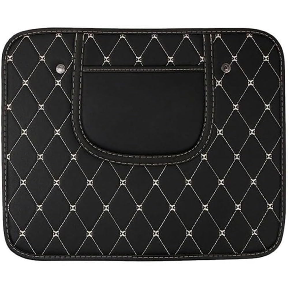 2 Pezzi Proteggi Sedile Posteriore Auto Bambini per Taurus Focus Ranger Fusion Hybrid, Protezione Schienale Sedile Pelle PU Auto Tappetino Anti-Calcio,Short-A/Black