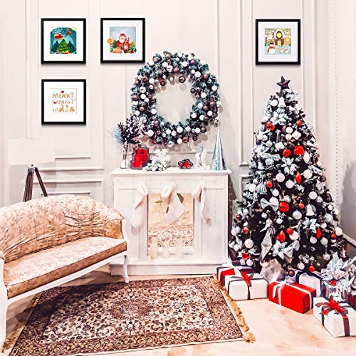 Framics 4 Pack 12X12 Picture Frames, Display 8X8 Photo With Picture Mat, Black Picture Frames Made Of Solid Wood For Wall Mounting Or Table Top, Mounting Hardware Included #TOP2