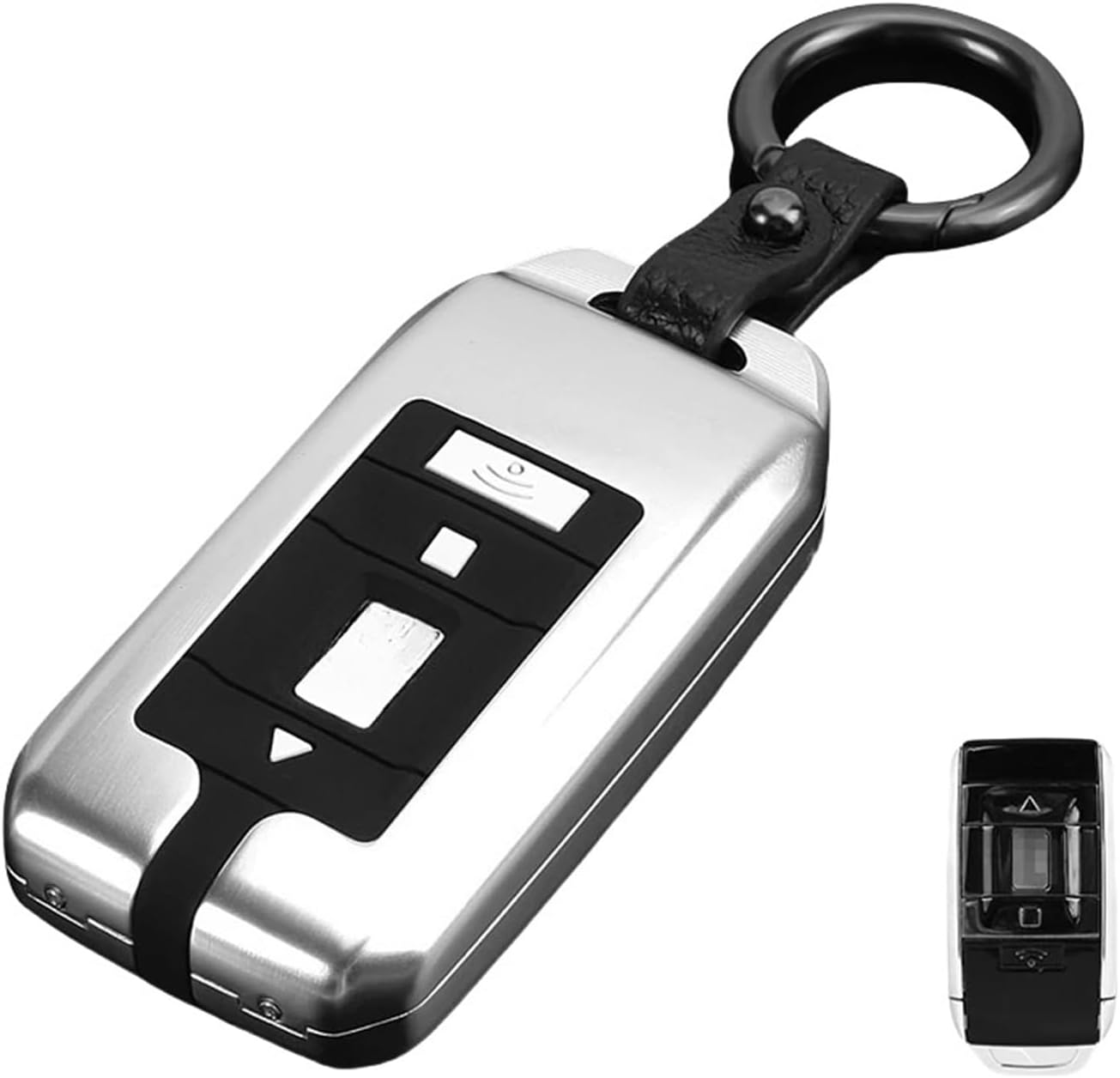 Aluminum Alloy Car Key Case Car Key Bag Compatible for Rolls Royce Cullinan Phantom Ghost Wraith Interior Accessories(Style 1)