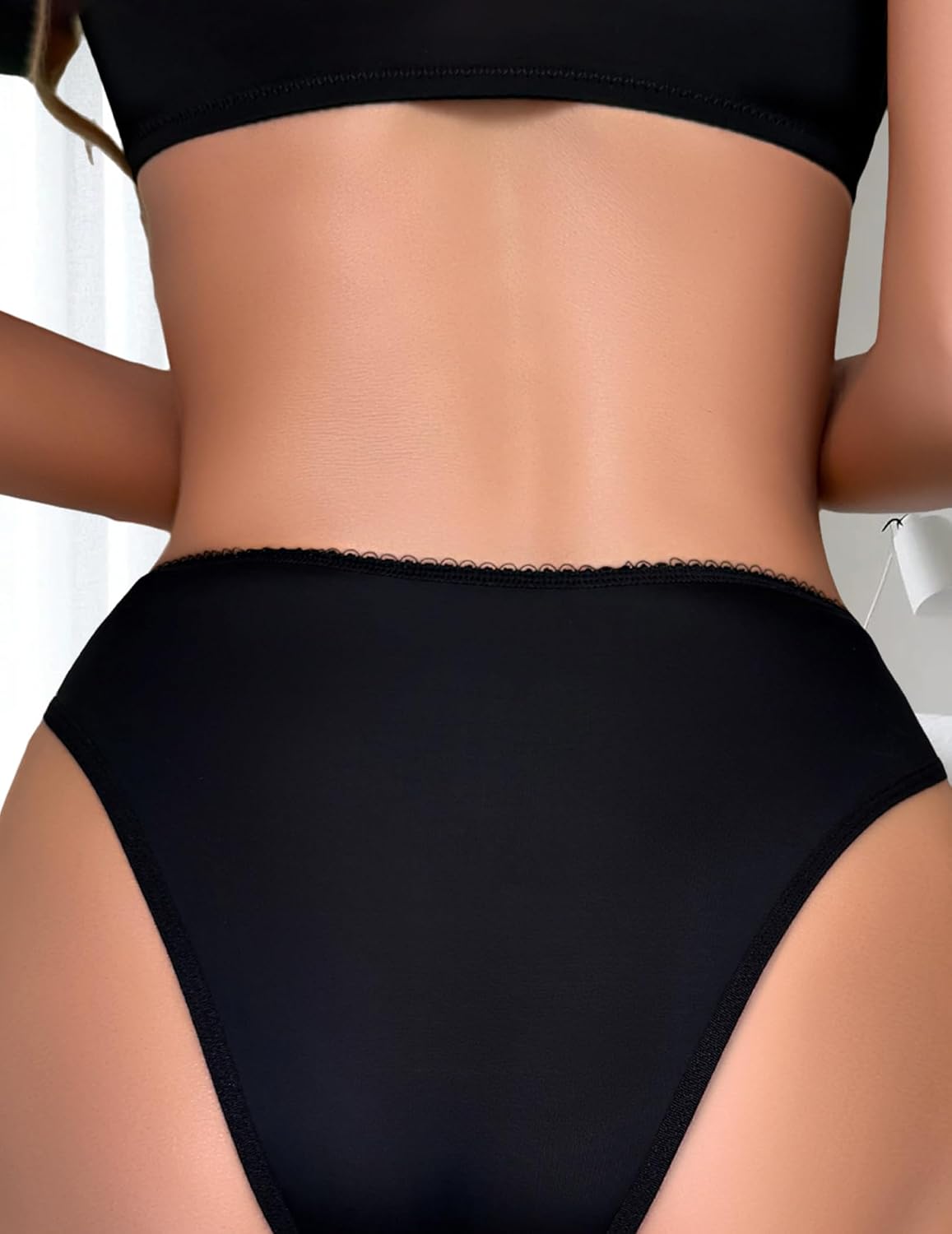 Murimia Sexy Underwear for Women Lace Cheeky Bikini Panties Full Coverage Hipster Breathable Briefs