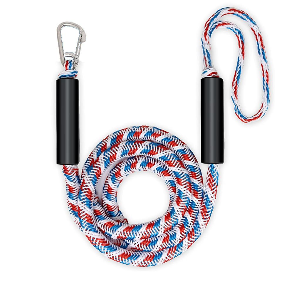 Cuerdas elásticas for muelles de 1, 2 m, Cuerdas elásticas Marinas ，Cuerdas náuticas(Blue Red)