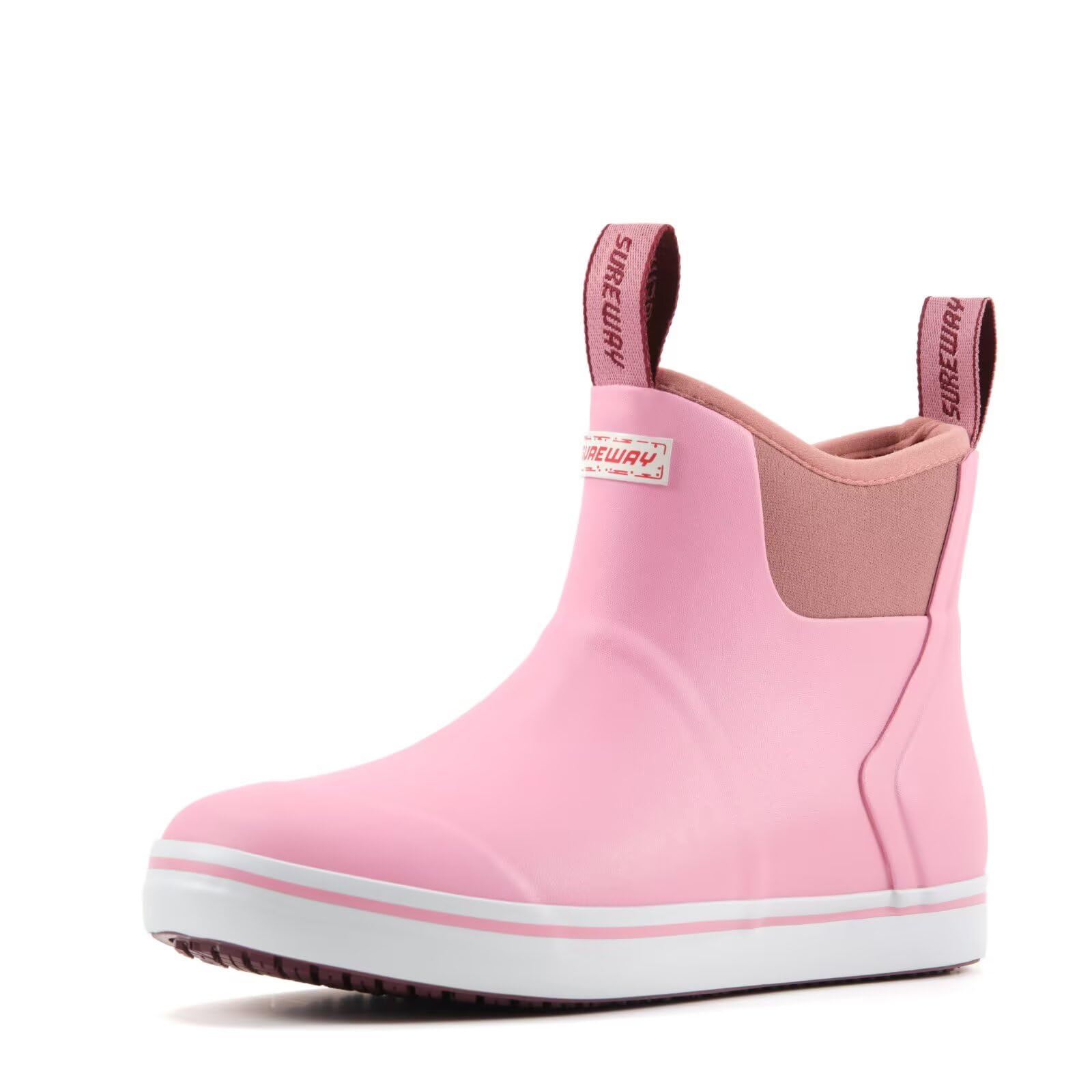 SUREWAY Womens Deck Boots Professional Non-Slip Fishing Ankle Deck Boot Waterproof Rain Boots