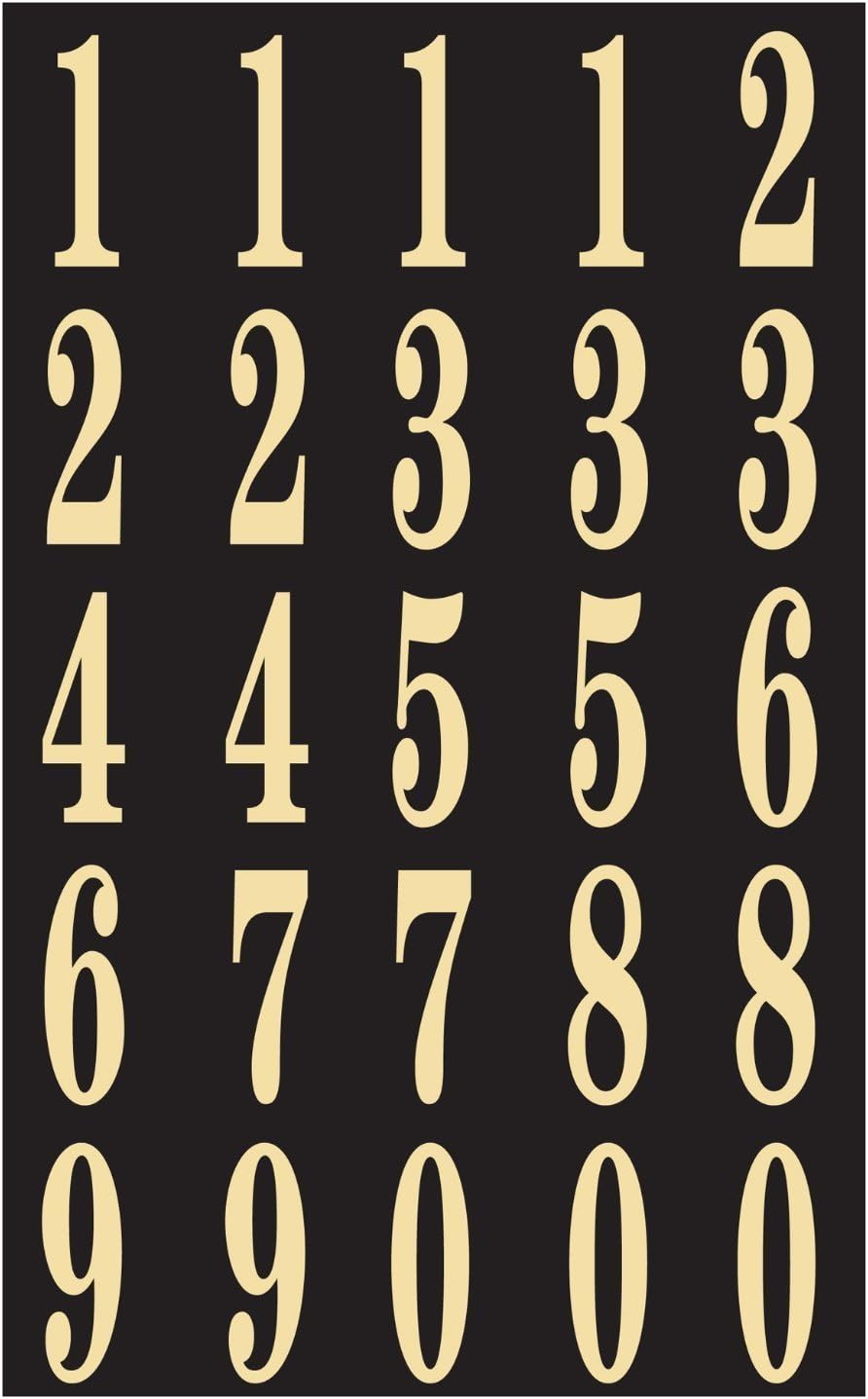 Hy ko prod co 2 gld blk number set pack of 10 mm 3n house numbers letters adhesive house 