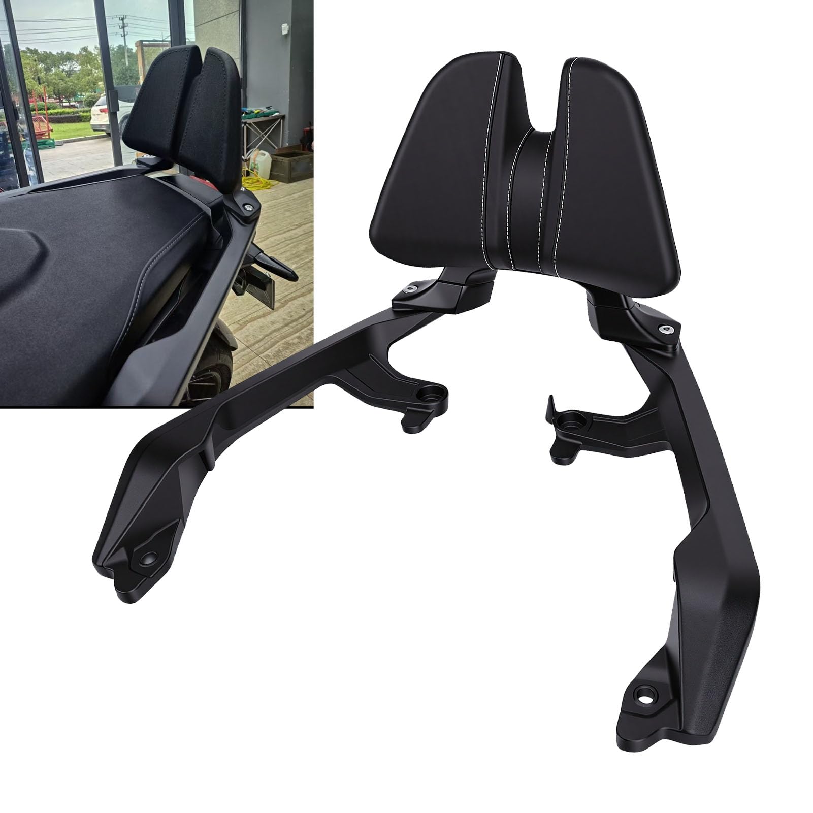 Respaldo Trasero para Motocicleta, Cojín de Apoyo Lumbar para Pasajero Trasero, for Posición de Asiento de Motocicleta