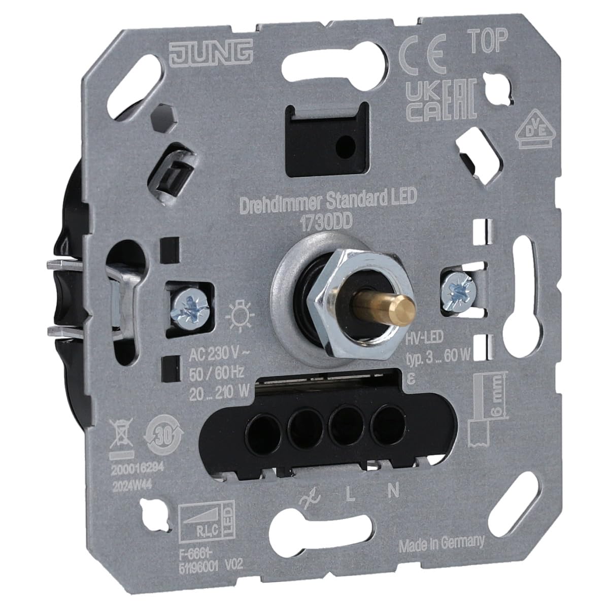 Jung 1730DD Drehdimmer Standard LED, mit Inkrementalgeber, ohne Nebenstelleneingang