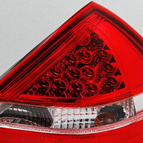 AKKON - For Mercedes Benz R170 SLK Class Red Clear Rear LED Tail Lights Brake Lamps Replacement Left + Right