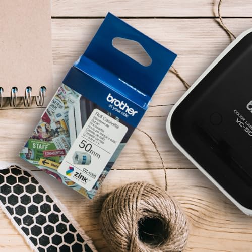 Brother CZ-1005 Farbetikettenrolle, 50 mm breit, 5 m lang für Etikettendrucker VC-500W