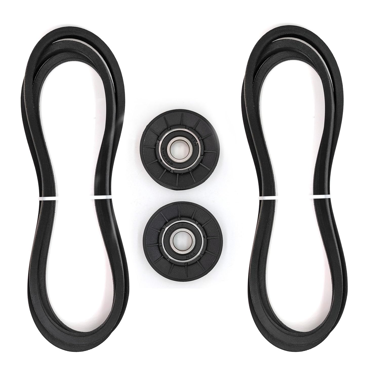 Idler Pulley Drive Belt Kit for John Deere L100 L110 L120 L130 L107 L111 L125 Replace GX20006 GX20286 GX20287