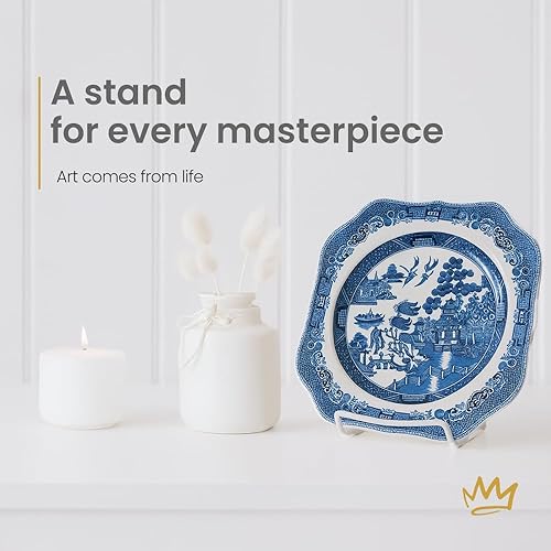 Miniatura 9 de KINGDOM SOLUTIONS Made in USA - Paquete de 12 caballetes de metal ajustables resistentes y duraderos para exhibir libros, marcos, cómics, platos y