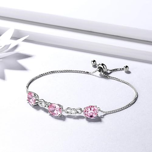 Miniatura 3 de Aurora Tears 925 Sterling Silver 12 Birthstones NecklaceEarringRingBracelet Women Birthstone Pendant Crystal Fashion Birthday Jewelry Christmas Gift