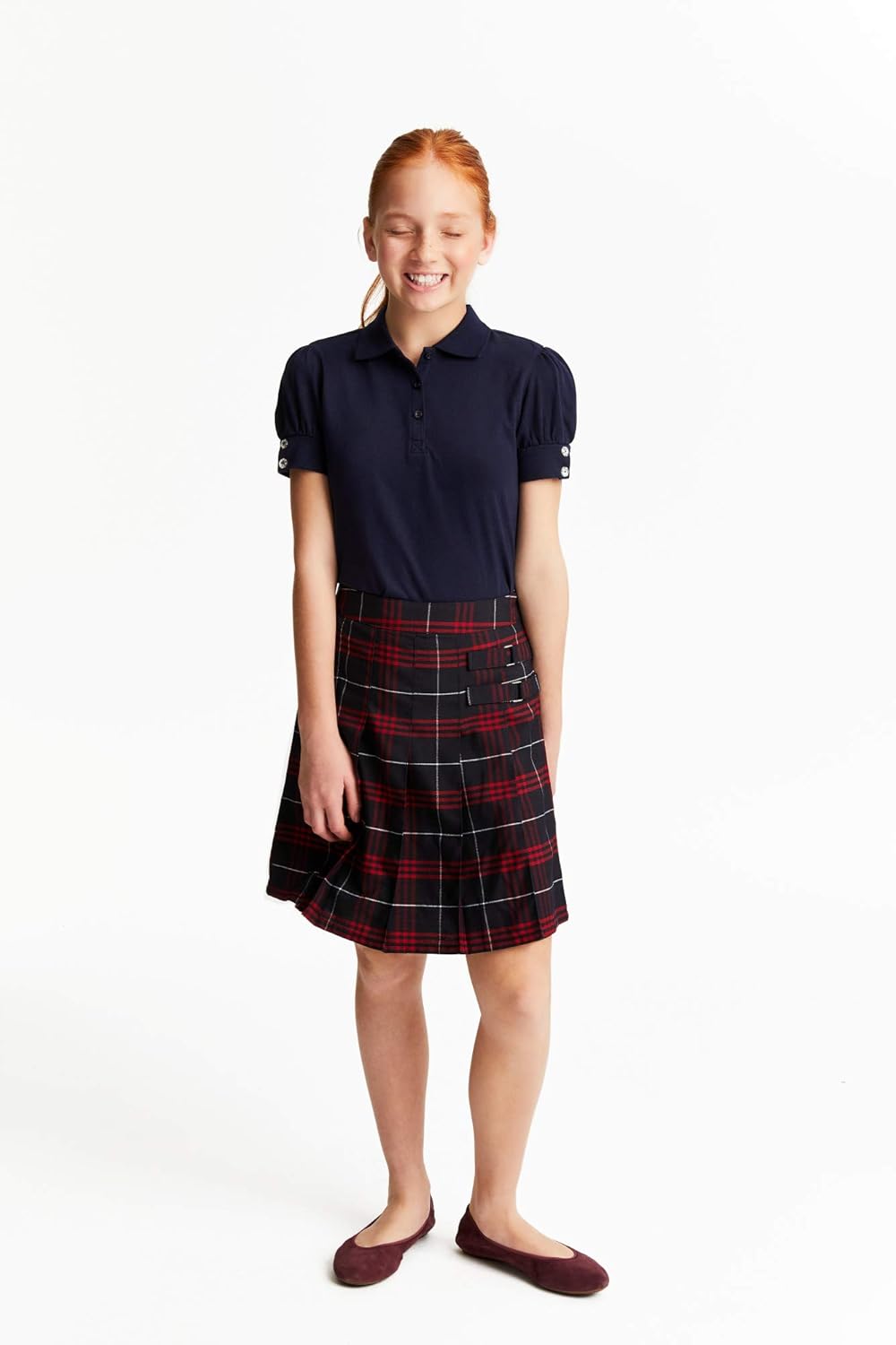 French Toast Girls' Plaid Two-Tab Scooter Skirt: Clothing, Shoes & Jewelry