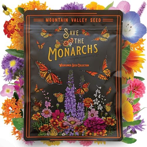 Wildflower Seeds Bulk – National Wildflower Seed Collection – Perennial Wildflowers Mix – Flower Seeds for Planting – Wild Flowers (Save The Monarchs)