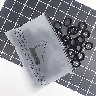 100PCS Black Seamless Baby Hair Ties – Thick Cotton Seamless Ponytail Holders – Tiny Kids Elastics Ponytail Holders for Baby Toddlers Girls Kids, (1 Inch in Diameter) by OYBUFSH