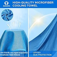 Sukeen 4 Pack Cooling Towels (40"x 12"), Cooling Neck Wraps, Soft Ice Towel — image 6