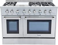 Vista 1 de Thor Kitchen HRD4803U 48 Independiente Estilo Profesional Dual Fuel Range 67 cu ft Horno Eléctrico 6 NPLP Quemadores S sin cable SteelHRD4803U