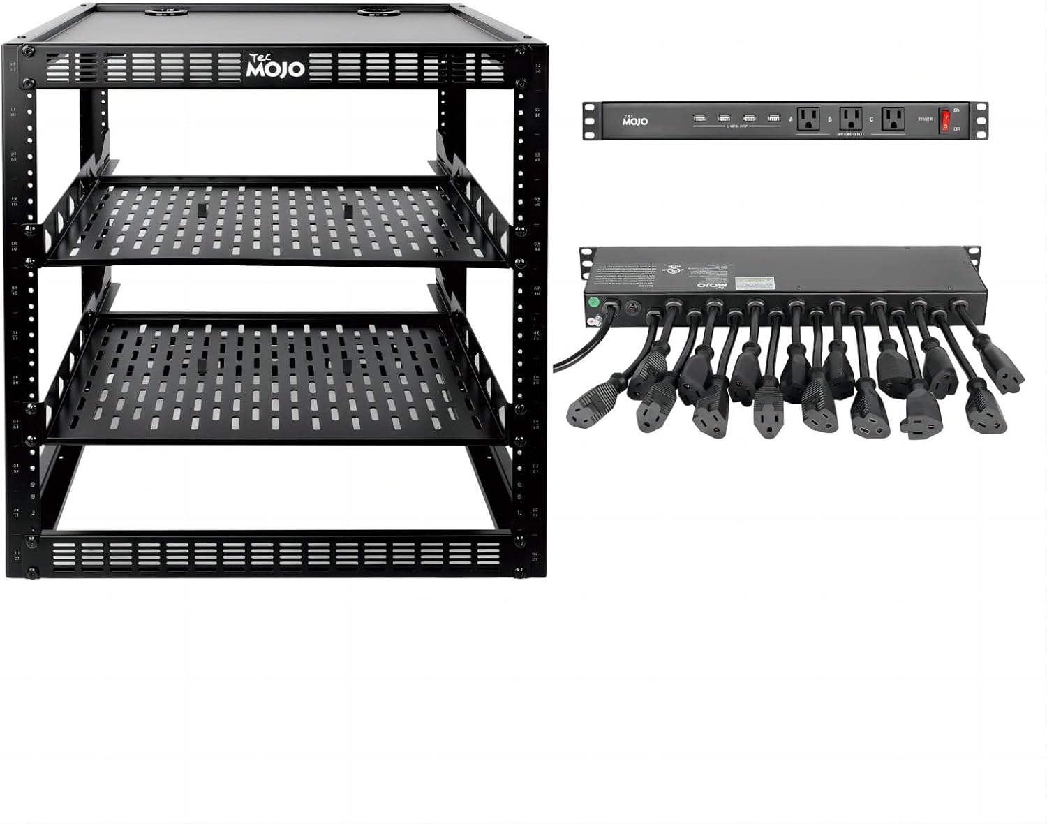 Tecmojo Rack de red de marco abierto de 12U para servidores