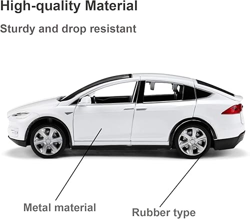 Miniatura 5 de SASBSC Diecast Car 132 - Vehículos de tracción hacia atrás, modelos de aleación, autos de juguete para 4 a 12 años, color blanco