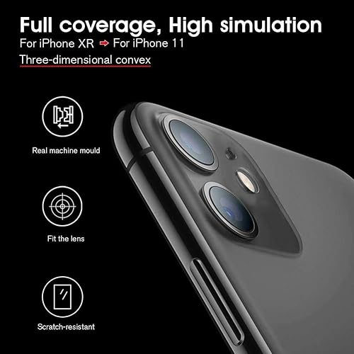 Miniatura 4 de iPhone XRX Convierte a iPhone 1111 Pro11 Pro Max, protector de lente de cámara Dikkar para iPhone XRXXSXS Max, cubierta de cámara mejorada contra