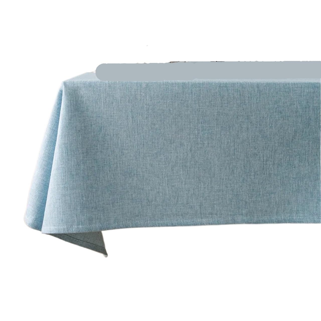 Xinglongs Leather Table Cover 1pc Waterproof Rectangle Table Cloth, Farmhouse Tablecloth, Anti-Shrink, Soft and Wrinkle Resistant, Decorative Fabric(SKY BLUE,140 * 180cm)